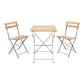 Τραπεζαρία Pometia pakoworld σετ 3τεμ ξύλο-μέταλλο - ΣΕΤ ΤΡΑΠΕΖΑΡΙΕΣ στο Milonadakis.gr