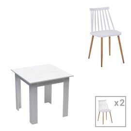 Τραπεζαρία Manka Ι-Aurora I pakoworld σετ 3τεμ σε λευκή απόχρωση 80x80x77εκ - ΤΡΑΠΕΖΑΡΙΕΣ στο Milonadakis.gr