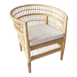 Πολυθρόνα Necorian paakoworld teak ξύλο με pe rattan σε φυσική απόχρωση και λευκό μαξιλάρι 80x70x87εκ - ΚΑΡΕΚΛΕΣ - ΠΟΛΥΘΡΟΝΕΣ στο Milonadakis.gr