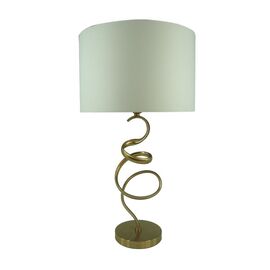 Επιτραπέζιο φωτιστικό Valou Inart Ε27 χρυσό αλουμινίου-λευκό ύφασμα Φ35x65εκ - ΕΠΙΤΡΑΠΕΖΙΑ ΦΩΤΙΣΤΙΚΑ στο Milonadakis.gr