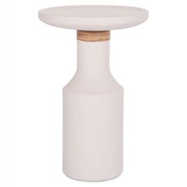 ΒΟΗΘΗΤΙΚΟ ΤΡΑΠΕΖΙ TRED(T) HM18169.02 FIBER CEMENT ΛΕΥΚΟ-ΦΥΣΙΚΟ RATTAN--Φ40x61Υεκ. - ΒΟΗΘΗΤΙΚΑ ΤΡΑΠΕΖΑΚΙΑ στο Milonadakis.gr