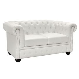 ΚΑΝΑΠΕΣ 2ΘΕΣΙΟΣ T.CHESTERFIELD HM3010.02 ΤΕΧΝΟΔΕΡΜΑ ΛΕΥΚΟ ΜΑΤ 155x90x73 εκ. - ΚΑΝΑΠΕΔΕΣ-ΣΑΛΟΝΙΑ στο Milonadakis.gr