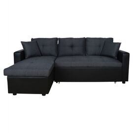 ΚΑΝΑΠΕΣ ΓΩΝΙΑ ΚΡΕΒΑΤΙ WAYNE 220x146x86Υεκ.HM3028.01 ΓΚΡΙ ΜΕ ΜΑΥΡΟ PU - ΚΑΝΑΠΕΔΕΣ-ΣΑΛΟΝΙΑ στο Milonadakis.gr