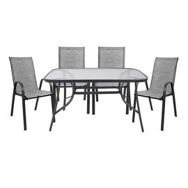 ΣΕΤ ΤΡΑΠΕΖΑΡΙΑΣ ΓΚΡΙ ΜΕΤΑΛΛΙΚΟ 5ΤΜΧ ΜΕ 4 ΚΑΡΕΚΛΕΣ & ΤΡΑΠΕΖΙ 140Χ80 HM5200.01 - ΣΕΤ ΤΡΑΠΕΖΑΡΙΕΣ στο Milonadakis.gr