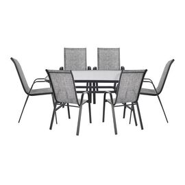 ΣΕΤ ΤΡΑΠΕΖΑΡΙΑΣ 7ΤΜΧ 140X80 BRUNO & 6TMX LEON ΠΟΛΥΘΡΟΝΑ ΓΚΡΙ - ΣΕΤ ΤΡΑΠΕΖΑΡΙΕΣ στο Milonadakis.gr