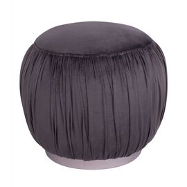 ΣΚΑΜΠΟ DEREK HM8407.01 ΓΚΡΙ ΒΕΛΟΥΔΟ ΜΕ ΑΣΗΜΙ ΒΑΣΗ - ΠΟΥΦ - ΣΚΑΜΠΟ - ΜΠΑΟΥΛΟ στο Milonadakis.gr