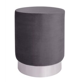 ΣΚΑΜΠΟ LEVY ΓΚΡΙ ΒΕΛΟΥΔΟ ΜΕ ΑΣΗΜΕΝΙΑ ΒΑΣΗ HM8408.01 Φ35x43Υ εκ. - ΠΟΥΦ - ΣΚΑΜΠΟ - ΜΠΑΟΥΛΟ στο Milonadakis.gr