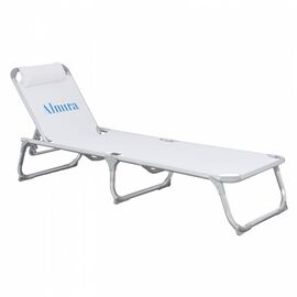 ΞΑΠΛΩΣΤΡΑ ΠΑΡΑΛΙΑΣ ALMIRA HM5054.03 ΒΑΡΕΩΣ ΤΥΠΟΥ ΛΕΥΚΗ ΑΛΟΥΜΙΝΙΟΥ 188x58x31-81 cm. - ΞΑΠΛΩΣΤΡΕΣ στο Milonadakis.gr