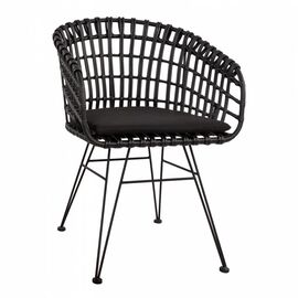 ΠΟΛΥΘΡΟΝΑ ΤΥΠΟΥ ΦΩΛΙΑ ΜΕΤΑΛΛΙΚΗ ALLEGRA HM5456.02 ΜΕ WICKER ΜΑΥΡΟ 59Χ56,5Χ83Υ εκ. - ΚΑΡΕΚΛΕΣ - ΠΟΛΥΘΡΟΝΕΣ στο Milonadakis.gr