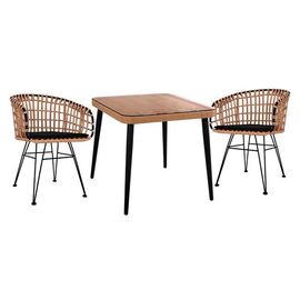 ΣΕΤ 3ΤΜΧ ALLEGRA WICKER ΜΕ ΤΡΑΠΕΖΙ 80X80Χ78Υ ΜΠΕΖ & ΜΑΥΡΟ ΧΡΩΜΑ HM10481 - ΣΕΤ ΤΡΑΠΕΖΑΡΙΕΣ στο Milonadakis.gr