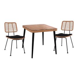 ΣΕΤ 3ΤΜΧ ALLEGRA WICKER ΜΕ ΤΡΑΠΕΖΙ 80X80Χ78Υ ΜΠΕΖ & ΜΑΥΡΟ ΧΡΩΜΑ HM10485 - ΣΕΤ ΤΡΑΠΕΖΑΡΙΕΣ στο Milonadakis.gr