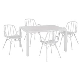 ΣΕΤ 5ΤΜΧ ΜΕ ΤΡΑΠΕΖΙ 140Χ80Χ75,5Υ & ΠΟΛΥΘΡΟΝΕΣ ΠΟΛΥΠΡΟΠΥΛΕΝΙΟΥ ΣΕ ΛΕΥΚΟ ΧΡΩΜΑ HM10530 - ΣΕΤ ΤΡΑΠΕΖΑΡΙΕΣ στο Milonadakis.gr