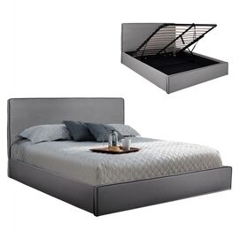 ΚΡΕΒΑΤΙ ALLIE HM584.01 160x200 εκ. ΜΕ ΑΠΟΘΗΚΕΥΤΙΚΟ ΧΩΡΟ ΓΚΡΙ ΥΦΑΣΜΑ - ΚΡΕΒΑΤΙΑ στο Milonadakis.gr