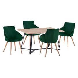 ΣΕΤ ΤΡΑΠΕΖΑΡΙΑΣ HM11182 5ΤΜΧ ΤΡΑΠΕΖΙ ALDWIN MDF & ΚΑΡΕΚΛΕΣ IVY ΚΥΠΑΡΙΣΣΙ ΒΕΛΟΥΔΟ - ΤΡΑΠΕΖΑΡΙΕΣ στο Milonadakis.gr