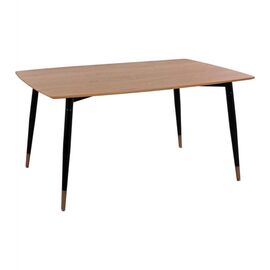 ΤΡΑΠΕΖΙ JOLIE ΡΟΥΣΤΙΚ ΜΕ ΦΥΣΙΚΗ ΕΠΙΦΑΝΕΙΑ ΜΕ ΜΕΤΑΛΙΚΑ ΠΟΔΙΑ ΜΑΥΡΟ ΜΑΤ  HM8554.01 160x90x74Υ εκ. - ΤΡΑΠΕΖΙΑ ΚΟΥΖΙΝΑΣ στο Milonadakis.gr