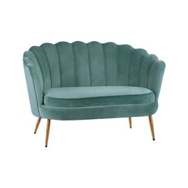 ΚΑΝΑΠΕΣ 2ΘΕΣΙΟΣ COQUILLE HM8627.07 ΑΠΟ ΦΥΣΤΙΚΙ ΒΕΛΟΥΔΟ ΜΕ ΧΡΥΣΑ ΠΟΔΙΑ 130x81x86Υ εκ. - ΚΑΝΑΠΕΔΕΣ-ΣΑΛΟΝΙΑ στο Milonadakis.gr