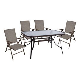 ΣΕΤ 5ΤΜΧ ΤΡΑΠΕΖΙ ΜΕΤΑΛΛΙΚΟ & ΠΤΥΣΣΟΜΕΝΕΣ ΚΑΡΕΚΛΕΣ ΚΑΦΕ HM10558.02 - ΣΕΤ ΤΡΑΠΕΖΑΡΙΕΣ στο Milonadakis.gr