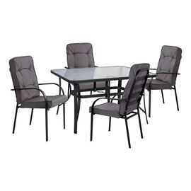 ΣΕΤ ΤΡΑΠΕΖΑΡΙΑΣ 5TMX ΤΡΑΠΕΖΙ 140Χ80Χ72Υεκ.ΚΑΙ 4 ΠΟΛΥΘΡΟΝΕΣ ΜΕΤΑΛΛΟ ΓΚΡΙ HM10562.01 - ΣΕΤ ΤΡΑΠΕΖΑΡΙΕΣ στο Milonadakis.gr