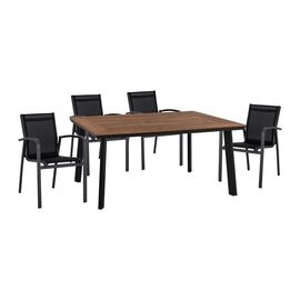 ΣΕΤ 5ΤΜΧ ΤΡΑΠΕΖΙ ΑΛΟΥΜΙΝΙΟΥ & ΠΟΛΥΘΡΟΝΕΣ ΑΛΟΥΜΙΝΙΟΥ ΑΝΘΡΑΚΙ HM10598.02 - ΣΕΤ ΤΡΑΠΕΖΑΡΙΕΣ στο Milonadakis.gr