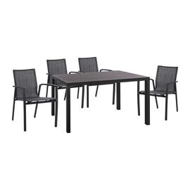 ΣΕΤ 5ΤΜΧ ΤΡΑΠΕΖΙ ΑΛΟΥΜΙΝΙΟΥ & ΠΟΛΥΘΡΟΝΕΣ ΑΛΟΥΜΙΝΙΟΥ ΑΝΘΡΑΚΙ HM10596.02 - ΣΕΤ ΤΡΑΠΕΖΑΡΙΕΣ στο Milonadakis.gr