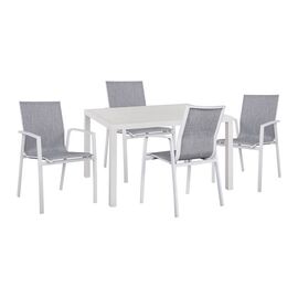 ΣΕΤ 5ΤΜΧ ΤΡΑΠΕΖΙ ΑΛΟΥΜΙΝΙΟΥ & ΠΟΛΥΘΡΟΝΕΣ ΑΛΟΥΜΙΝΙΟΥ ΛΕΥΚΕΣ HM10595.01 - ΣΕΤ ΤΡΑΠΕΖΑΡΙΕΣ στο Milonadakis.gr