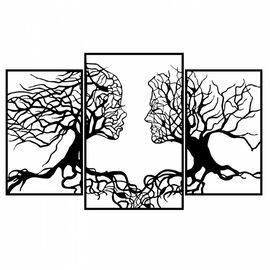 ΔΙΑΚΟΣΜΗΤΙΚΟ ΤΟΙΧΟΥ 100% ΜΕΤΑΛΛΙΚΟ ΜΑΥΡΟ ΔΕΝΤΟ ΜΕ ΑΝΘΡΩΠΙΝΑ ΠΡΟΣΩΠΑ 116Χ71 HM7211 - ΔΙΑΚΟΣΜΗΤΙΚΑ ΤΟΙΧΟΥ στο Milonadakis.gr