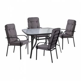 ΣΕΤ 5TMX ΤΡΑΠΕΖΙ ΜΕΤΑΛΛΙΚΟ ΜΕ ΚΑΡΕΚΛΕΣ ΜΕΤΑΛΛΙΚΕΣ ENDIKA ΓΚΡΙ HM10563.01 - ΣΕΤ ΤΡΑΠΕΖΑΡΙΕΣ στο Milonadakis.gr