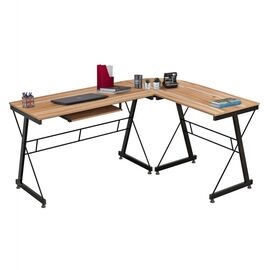 ΓΩΝΙΑΚΟ ΓΡΑΦΕΙΟ WALNUT ΕΠΙΦΑΝΕΙΑ ΜΕ ΜΕΤΑΛΛΙΚΟ ΣΚΕΛΕΤΟ HM2127.02 158Χ120Χ74εκ. - ΓΡΑΦΕΙΑ στο Milonadakis.gr