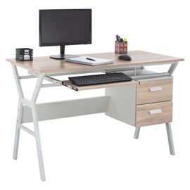 ΓΡΑΦΕΙΟ VITINO HM2130.01 ΜΕΛΑΜΙΝΗ-ΜΕΤΑΛΛΟ ΣΕ SONAMA-ΛΕΥΚΟ 120X60X76εκ. - ΓΡΑΦΕΙΑ στο Milonadakis.gr