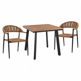 ΣΕΤ ΤΡΑΠΕΖΑΡΙΑ 3ΤΜΧ ΤΡΑΠΕΖΙ ΑΛΟΥΜΙΝΙΟΥ 80X80 & ΠΟΛΥΘΡΟΝΕΣ ΑΝΘΡΑΚΙ HM11443 - ΣΕΤ ΤΡΑΠΕΖΑΡΙΕΣ στο Milonadakis.gr