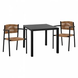 ΣΕΤ ΤΡΑΠΕΖΑΡΙΑ 3ΤΜΧ ΤΡΑΠΕΖΙ ΑΛΟΥΜΙΝΙΟΥ 80X80 & ΠΟΛΥΘΡΟΝΕΣ ΑΝΘΡΑΚΙ HM11438 - ΣΕΤ ΤΡΑΠΕΖΑΡΙΕΣ στο Milonadakis.gr