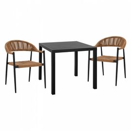 ΣΕΤ ΤΡΑΠΕΖΑΡΙΑ 3ΤΜΧ ΤΡΑΠΕΖΙ ΑΛΟΥΜΙΝΙΟΥ 80X80 & ΠΟΛΥΘΡΟΝΕΣ ΑΝΘΡΑΚΙ HM11437 - ΣΕΤ ΤΡΑΠΕΖΑΡΙΕΣ στο Milonadakis.gr