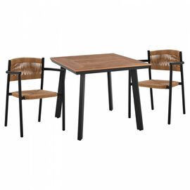 ΣΕΤ ΤΡΑΠΕΖΑΡΙΑ 3ΤΜΧ ΤΡΑΠΕΖΙ ΑΛΟΥΜΙΝΙΟΥ 80X80 & ΠΟΛΥΘΡΟΝΕΣ ΑΝΘΡΑΚΙ HM11444 - ΣΕΤ ΤΡΑΠΕΖΑΡΙΕΣ στο Milonadakis.gr