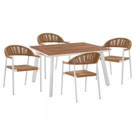 ΣΕΤ ΤΡΑΠΕΖΑΡΙΑ 5ΤΜΧ ΜΕ ΤΡΑΠΕΖΙ POLYWOOD 120Χ80 & ΠΟΛΥΘΡΟΝΕΣ ΛΕΥΚΕΣ HM11426 - ΣΕΤ ΤΡΑΠΕΖΑΡΙΕΣ στο Milonadakis.gr