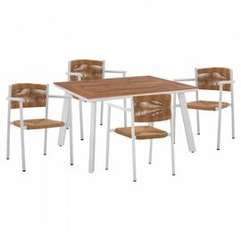 ΣΕΤ ΤΡΑΠΕΖΑΡΙΑ 5ΤΜΧ ΜΕ ΤΡΑΠΕΖΙ POLYWOOD 120Χ80 & ΠΟΛΥΘΡΟΝΕΣ ΛΕΥΚΕΣ HM11427 - ΣΕΤ ΤΡΑΠΕΖΑΡΙΕΣ στο Milonadakis.gr