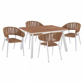 ΣΕΤ ΤΡΑΠΕΖΑΡΙΑ 5ΤΜΧ ΜΕ ΤΡΑΠΕΖΙ POLYWOOD 120Χ80 & ΠΟΛΥΘΡΟΝΕΣ ΛΕΥΚΕΣ HM11428 - ΣΕΤ ΤΡΑΠΕΖΑΡΙΕΣ στο Milonadakis.gr