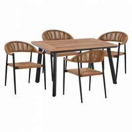 ΣΕΤ ΤΡΑΠΕΖΑΡΙΑ 5ΤΜΧ ΜΕ ΤΡΑΠΕΖΙ POLYWOOD 120Χ80 & ΠΟΛΥΘΡΟΝΕΣ ΑΝΘΡΑΚΙ HM11429 - ΣΕΤ ΤΡΑΠΕΖΑΡΙΕΣ στο Milonadakis.gr