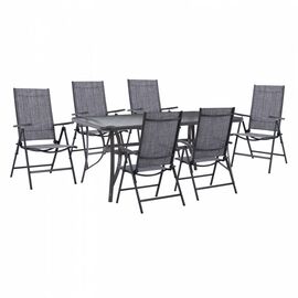 ΣΕΤ ΤΡΑΠΕΖΑΡΙΑ 7ΤΜΧ ΤΡΑΠΕΖΙ BRUNO 150Χ90 ΜΕ ΠΟΛΥΘΡΟΝΕΣ 7ΘΕΣΕΩΝ ΠΤΥ/ΝΗ ΓΚΡΙ HM11478 - ΣΕΤ ΤΡΑΠΕΖΑΡΙΕΣ στο Milonadakis.gr