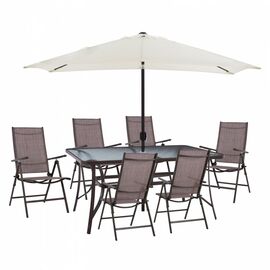 ΣΕΤ ΤΡΑΠΕΖΑΡΙΑ 8ΤΜΧ ΤΡΑΠΕΖΙ ΜΕ ΟΜΠΡΕΛΑ ΜΠΕΖ & ΠΟΛΥΘΡΟΝΕΣ 7ΘΕΣΕΩΝ ΚΑΦΕ HM11491 - ΣΕΤ ΤΡΑΠΕΖΑΡΙΕΣ στο Milonadakis.gr