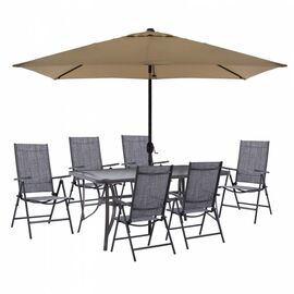 ΣΕΤ ΤΡΑΠΕΖΑΡΙΑ 8ΤΜΧ ΤΡΑΠΕΖΙ ΜΕ ΠΟΛΥΘΡΟΝΕΣ 7ΘΕΣΕΩΝ ΠΤΥ/ΝΗ & ΟΜΠΡΕΛΑ ΜΟΚΑ ΓΚΡΙ HM11479 - ΣΕΤ ΤΡΑΠΕΖΑΡΙΕΣ στο Milonadakis.gr