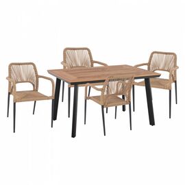 ΣΕΤ ΤΡΑΠΕΖΑΡΙΑΣ 5ΤΜΧ ΤΡΑΠΕΖΙ ΑΝΘΡΑΚΙ 120x80 ΚΑΙ ΠΟΛΥΘΡΟΝΑ ΜΕ ΣΧΟΙΝΙ HM11535.02 - ΣΕΤ ΤΡΑΠΕΖΑΡΙΕΣ στο Milonadakis.gr