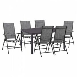 ΣΕΤ ΤΡΑΠΕΖΑΡΙΑΣ 7 ΤΜΧ ΤΡΑΠΕΖΙ ΓΚΡΙ 150X90 ΚΑΙ ΠΟΛΥΘΡΟΝΑ ΠΤΥΣ/ΝΗ HM11531.01 - ΣΕΤ ΤΡΑΠΕΖΑΡΙΕΣ στο Milonadakis.gr