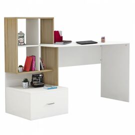 ΓΡΑΦΕΙΟ ΜΕΛΑΜΙΝΗΣ ΜΕ ΒΙΒΛΙΟΘΗΚΗ SYNDYA HM8993.02 ΛΕΥΚΟ SONAMA 149x48x105Y εκ. - ΓΡΑΦΕΙΑ στο Milonadakis.gr