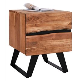 ΚΟΜΟΔΙΝΟ ALICIA HM8360.11 ΑΠΟ ΜΑΣΙΦ ΞΥΛΟ ΑΚΑΚΙΑΣ 45x35x56Yεκ. - ΚΟΜΟΔΙΝΑ στο Milonadakis.gr