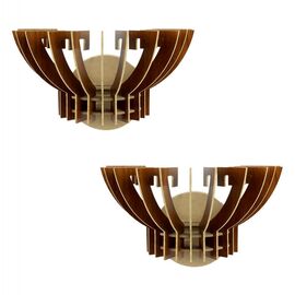 ΣΕΤ ΑΠΛΙΚΕΣ ΤΟΙΧΟΥ 2ΤΜΧ ΞΥΛΙΝΕΣ ΑΠΟ MDF ΚΑΡΥΔΙ HM7382.02 32x22x19Υ εκ. - ΑΠΛΙΚΕΣ ΤΟΙΧΟΥ στο Milonadakis.gr