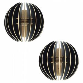 ΣΕΤ ΑΠΛΙΚΕΣ ΤΟΙΧΟΥ 2ΤΜΧ ΞΥΛΙΝΕΣ ΑΠΟ MDF ΜΑΥΡΟ HM7381.03 19,5x16,5x19,5Υ εκ. - ΑΠΛΙΚΕΣ ΤΟΙΧΟΥ στο Milonadakis.gr