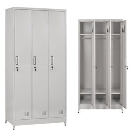 ΜΕΤΑΛΛΙΚΟΣ ΤΡΙΠΛΟΣ ΦΟΡΙΑΜΟΣ ΜΕ ΚΛΕΙΔΑΡΙΕΣ & ΠΟΔΙΑ ALTONA HM21103 ΓΚΡΙ 90x45x195Υεκ. - ΝΤΟΥΛΑΠΕΣ ΠΛΑΣΤΙΚΕΣ-ΜΕΤΑΛΛΙΚΕΣ στο Milonadakis.gr