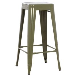 ΣΚΑΜΠΟ BAR ΜΕΤΑΛΛΙΚΟ MELITA ΣΕ DARK OLIVE GREEN HM8642.03 43x43x78 εκ. - ΣΚΑΜΠΟ ΜΠΑΡ στο Milonadakis.gr