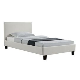 Κρεβάτι Nevil pakoworld 100x200 PU χρώμα λευκό ματ - ΚΡΕΒΑΤΙΑ στο Milonadakis.gr