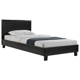 Κρεβάτι Nevil pakoworld 100x200 PU χρώμα μαύρο ματ - ΚΡΕΒΑΤΙΑ στο Milonadakis.gr